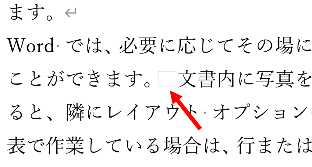 全角スペース（Word の編集記号）